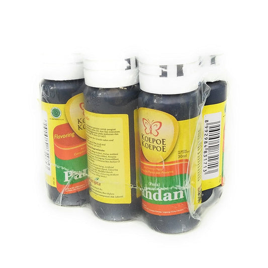 Koepoe Koepoe Pandan (Screwpine) Flavor & Dye Mixture 0.8 Fl. Oz (25ml) (Pack of 6)