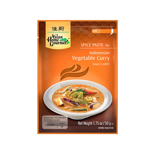Asian Home Gourmet Spice Paste for Indonesian Vegetable Curry 1.75 oz. (Pack of 3)
