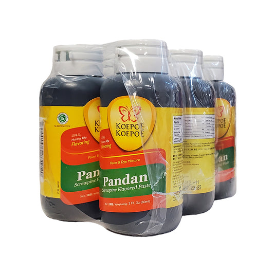 Koepoe Koepoe Pandan (Screwpine) Flavor & Dye Mixture 2 Fl. Oz (60ml) (Pack of 6)
