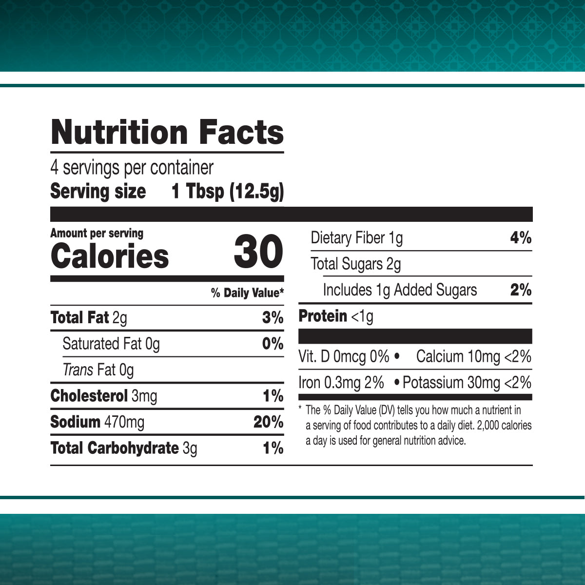 Nutrition Facts of Singapore Chicken Curry.