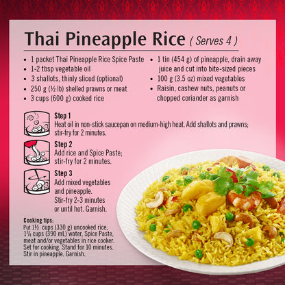 Asian Home Gourmet Thai Pineapple Rice cooking instruction. 