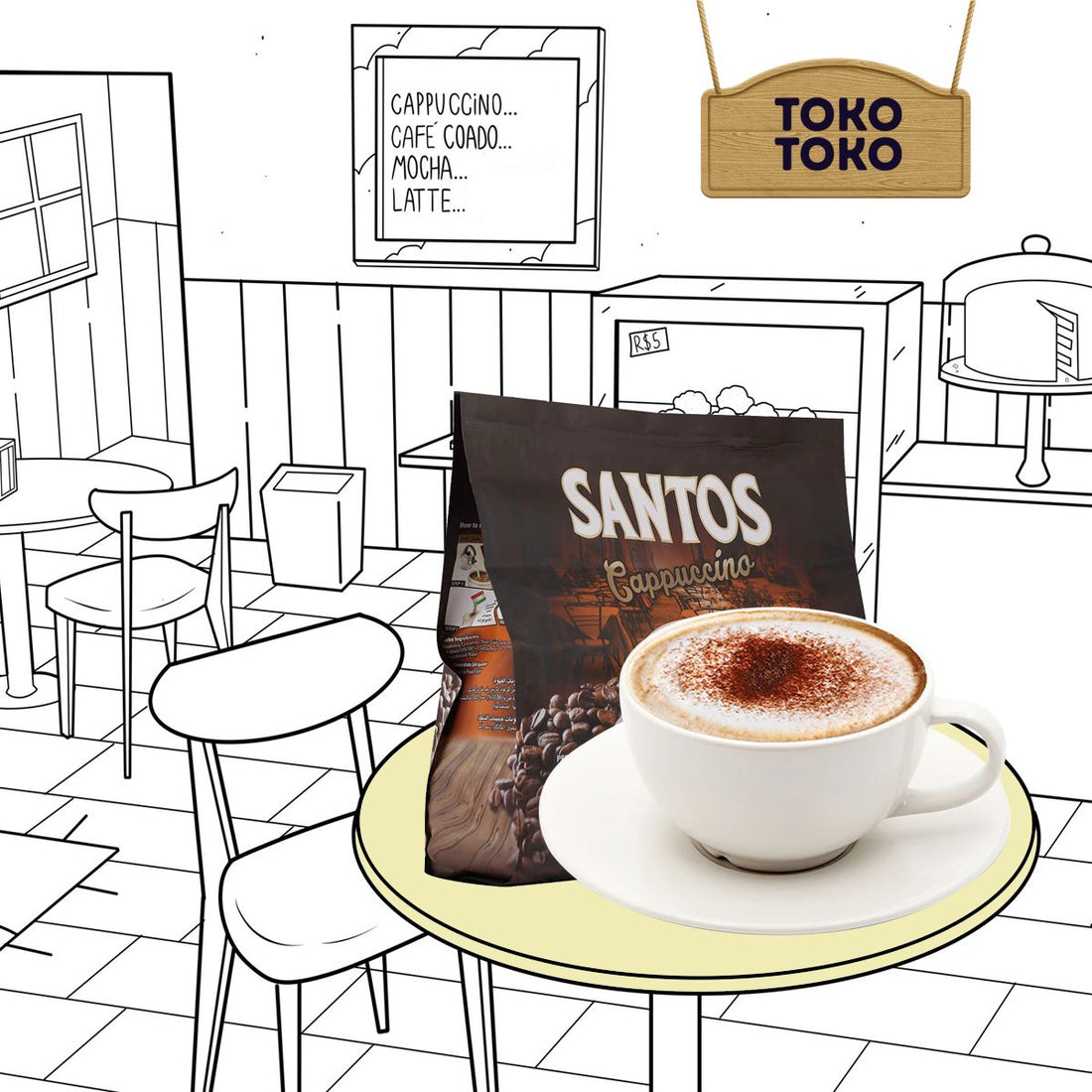 Start Your Morning Right with Kapal Api Santos Cappuccino