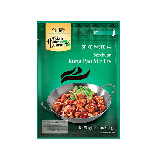 Asian Home Gourmet Spice Paste for Szechuan Kung Pao Stir Fry 1.75 oz. (Pack of 3)