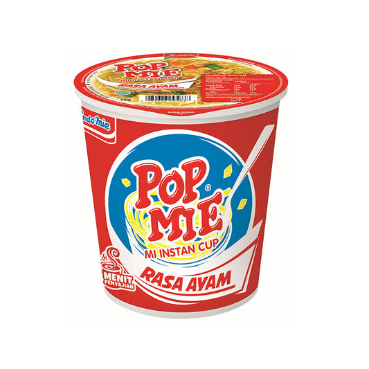 Indomie Pop Mie Instant Cup Noodles - Chicken Flavor 2.54 oz (Pack of 4)