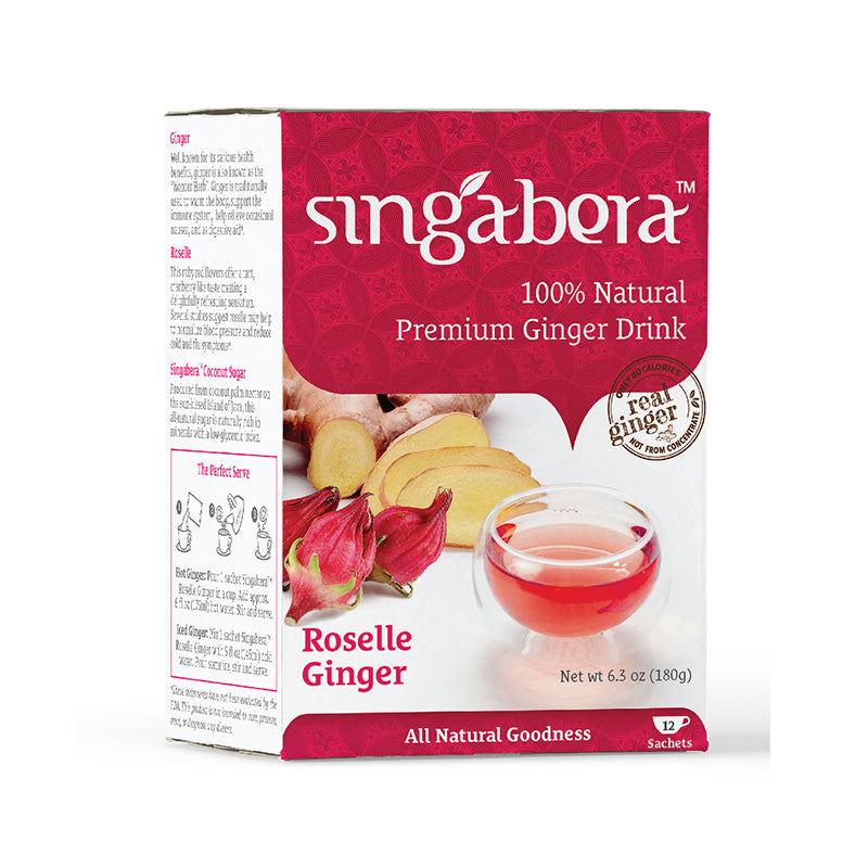 Singabera Premium Ginger Drink - Roselle 6.3 oz (180gr)