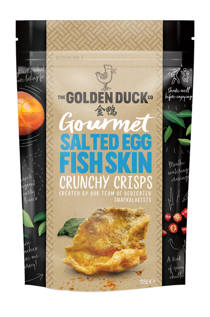 Salted Egg Fish Skin Crisps | The Golden Duck Co. | Gourmet Salted Egg Fish Skin Crisps | The Golden Duck Co. | Gourmet